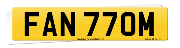 Registration number FAN 770M